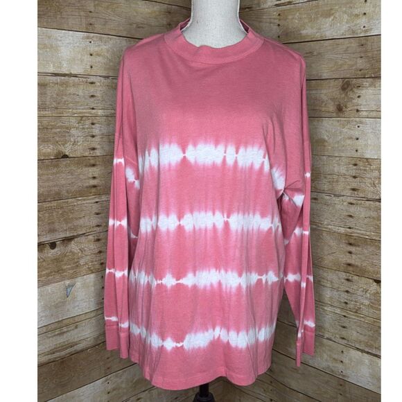 VICTORIA'S SECRET PINK OVERSIZED CREWNECK LONG SLEEVE EVERYDAY WEAR CASUAL TEE - Picture 1 of 3
